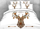 JF-196 комплекты постельного белья с художественным принтом оленя, 4 шт., уникальные спальные комплекты для детей и взрослых