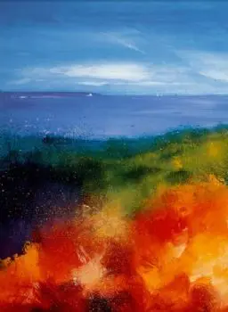 

Reds And Greens-Landscape Oil Painting Wall Art-Modern Canvas Art Wall Decor