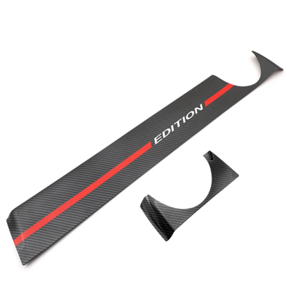 Carbon Fiber-Red 2 шт. Автомобильная Защитная крышка приборной панели аксессуары для Mercedes Benz класс W177 V177 A180 A200 A220 A250 - Название цвета: Carbon Fiber-Red
