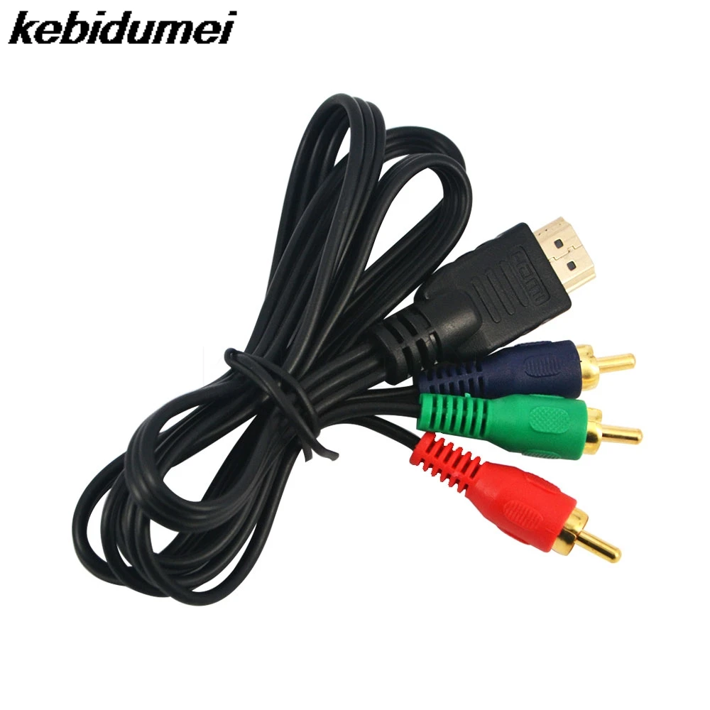 Kebidumei 1 шт. HDMI-совместимый штекер к 3RCA 3FT Видео Аудио компоненты преобразователь