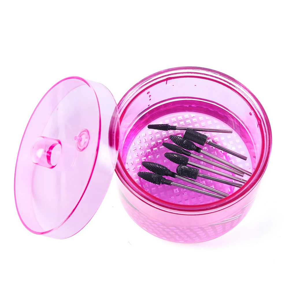 Круглая отсоединяемая дезинфицирующая коробка 1 шт. фрезы для ногтей фильтр