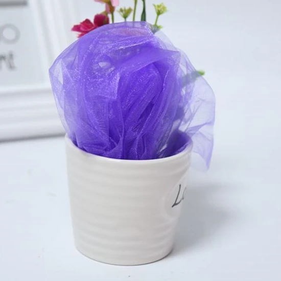 purple 10 м* 47 см пряжа Тюль ролл прозрачная органза со стразами день рождения, мероприятие, Вечеринка свадебные украшения Baby Shower - Цвет: purple