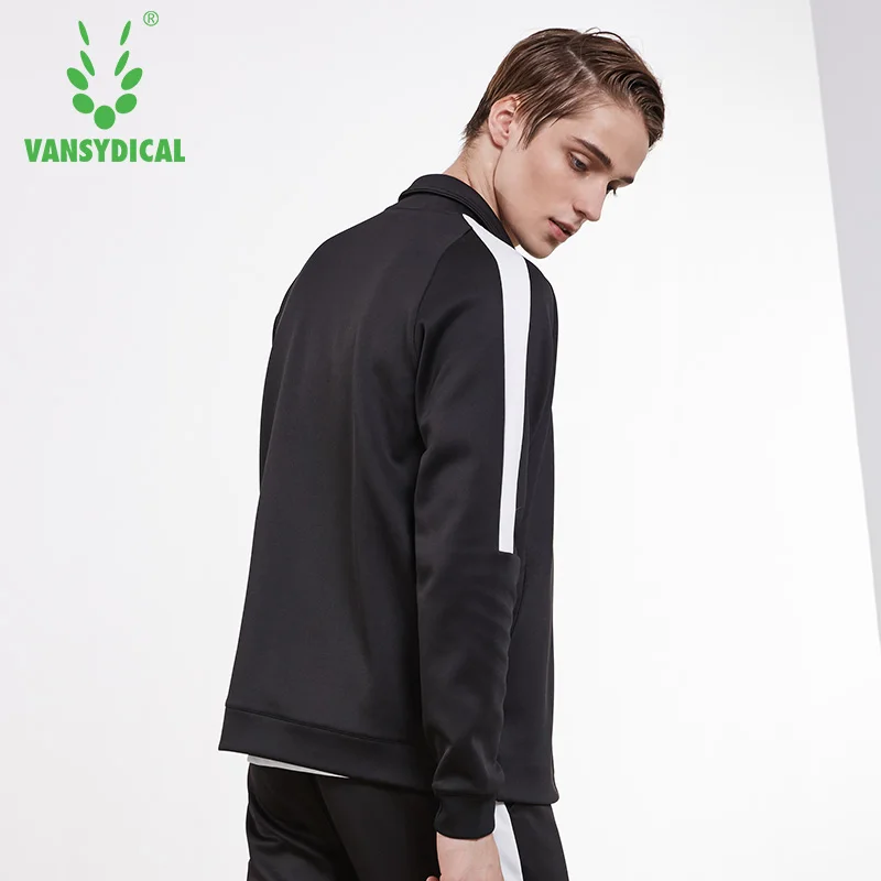 Vansydical спортивные куртки осенние мужские с воротником стойкой на молнии длинным