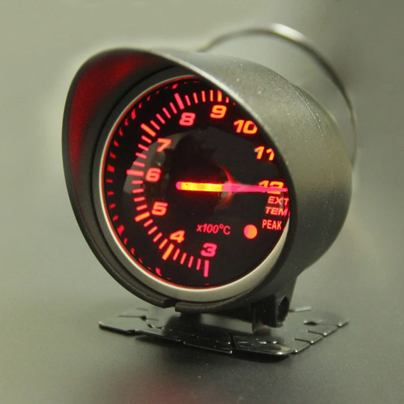 60 мм LED Выхлопных Газов Temp Gauge Высокое Качество Авто Измеритель температуры
