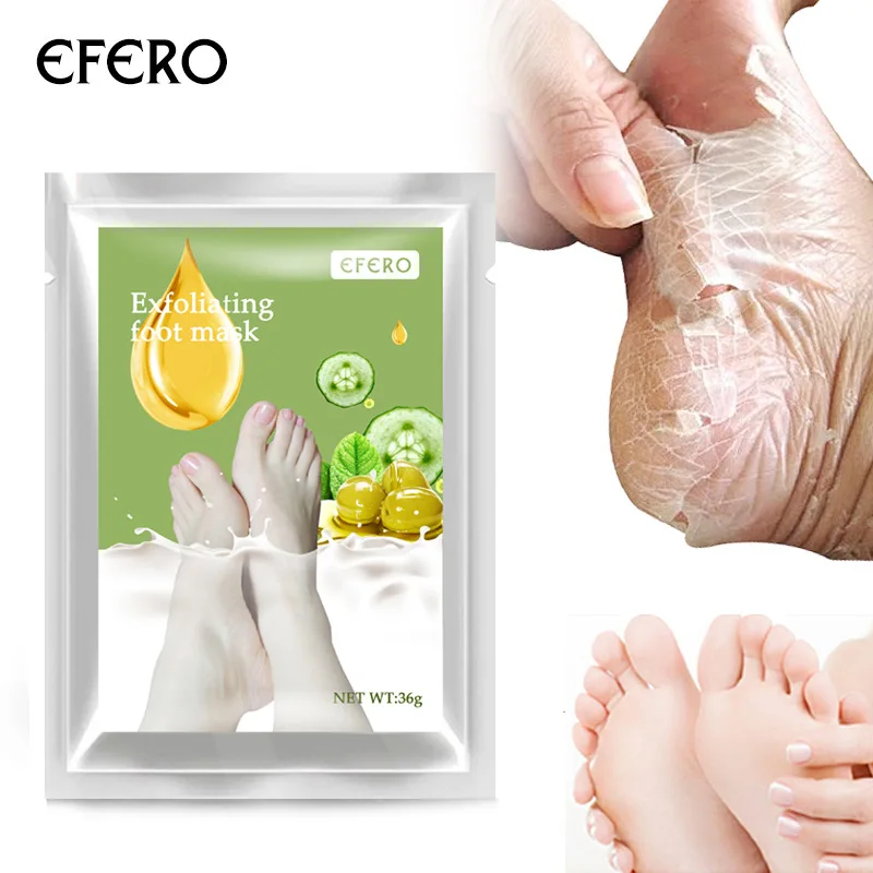 Efero 2 шт/1 пара Детокс отшелушивающая маска для ног патч педикюр носки маска для ног удаление омертвевшей кожи пятки спа пилинг маска для ног