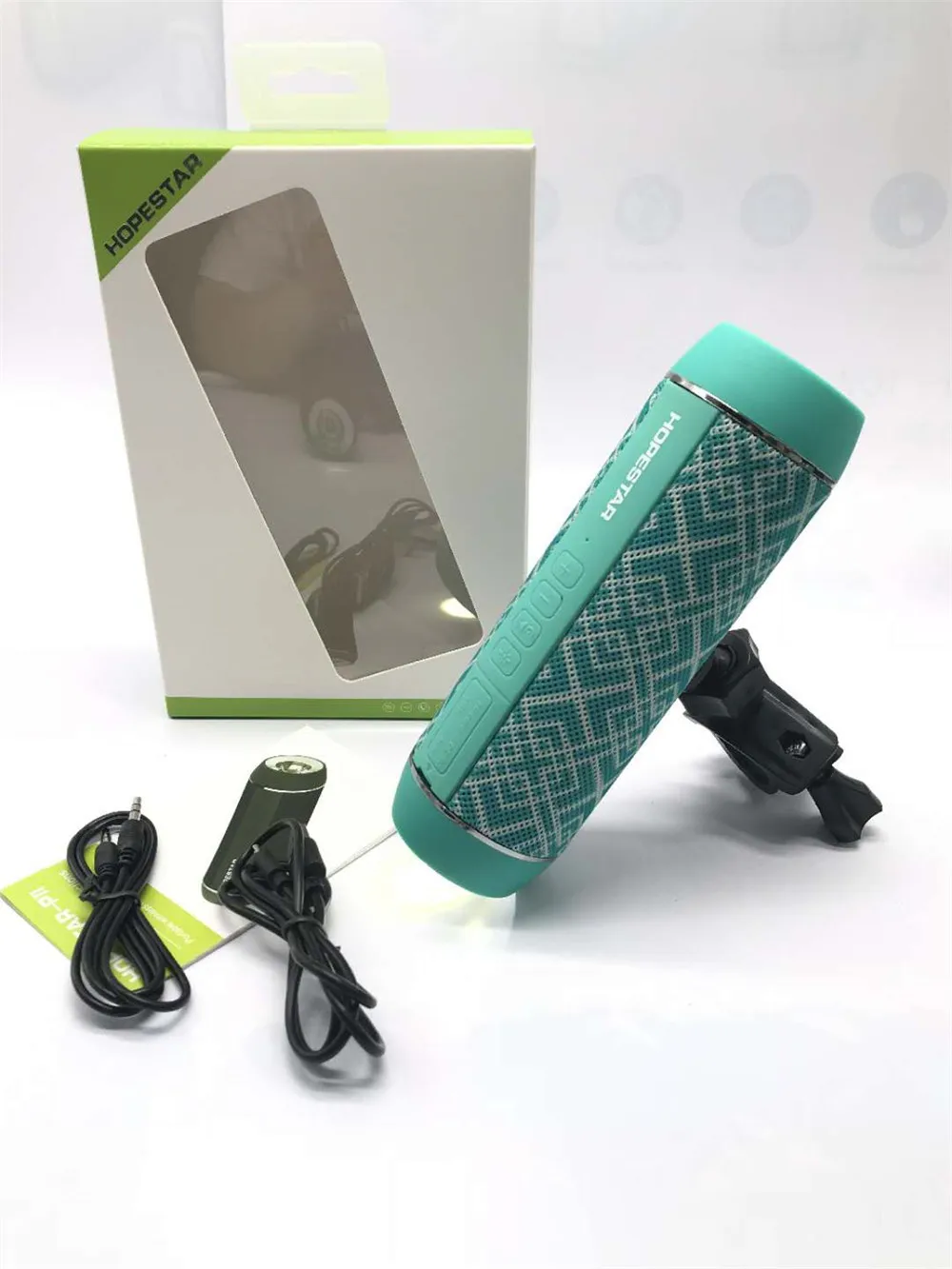HOPESTAR P11 портативный Bluetooth динамик водонепроницаемый беспроводной сабвуфер с внешним аккумулятором USB AUX FM радио фонарик - Цвет: Зеленая трава