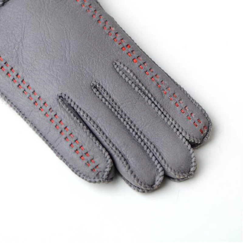 Ручной работы 100% натуральная кожа зимние теплые перчатки Для женщин из овечьей