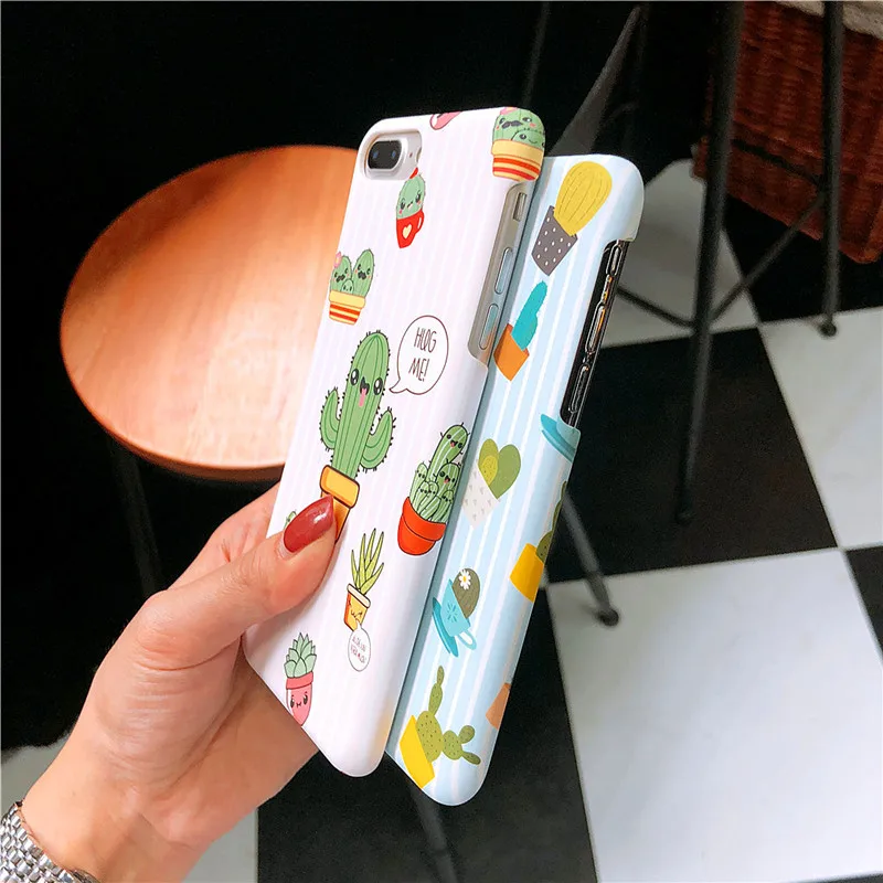 Чехол для телефона в форме кактуса с героями мультфильмов iphone XS Max XR X 8 7 6S 6 Plus