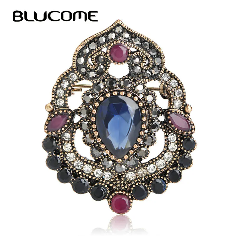Blucome Clearance Specials Turkey Brooch Green Resin Jewelry Women Hats Suit Pins Party Banquet Accessories Joias Best Gifts | Украшения и