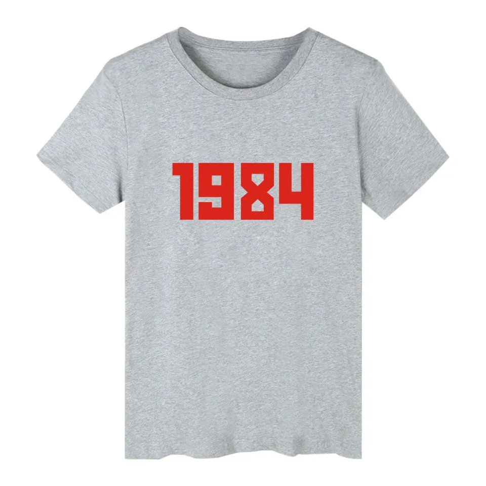 1984 Футболка с принтом летняя хлопковая футболка коротким рукавом 4xl футболки |