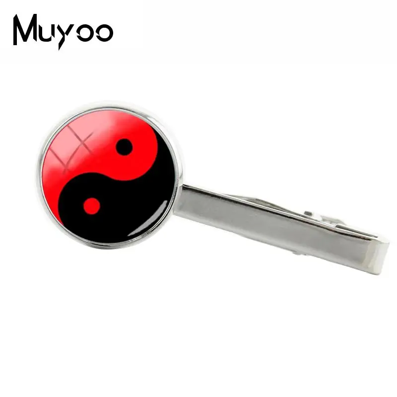 Новинка 2018 зажим для галстука Yinyang черно-белые кошки высокое качество стеклянный