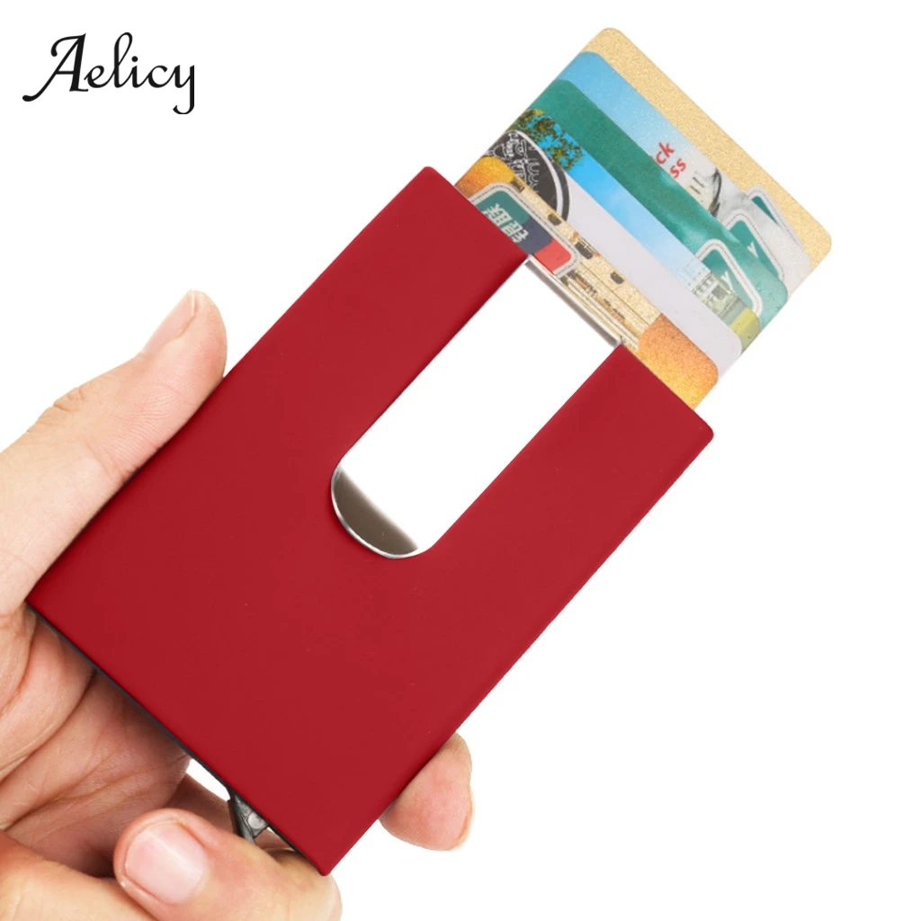 Aelicy креативный чехол для визиток из нержавеющей стали алюминиевый держатель