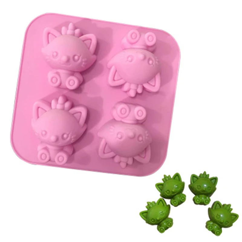 Силиконовая форма для мыла с изображением животных из мультфильма сделай сам