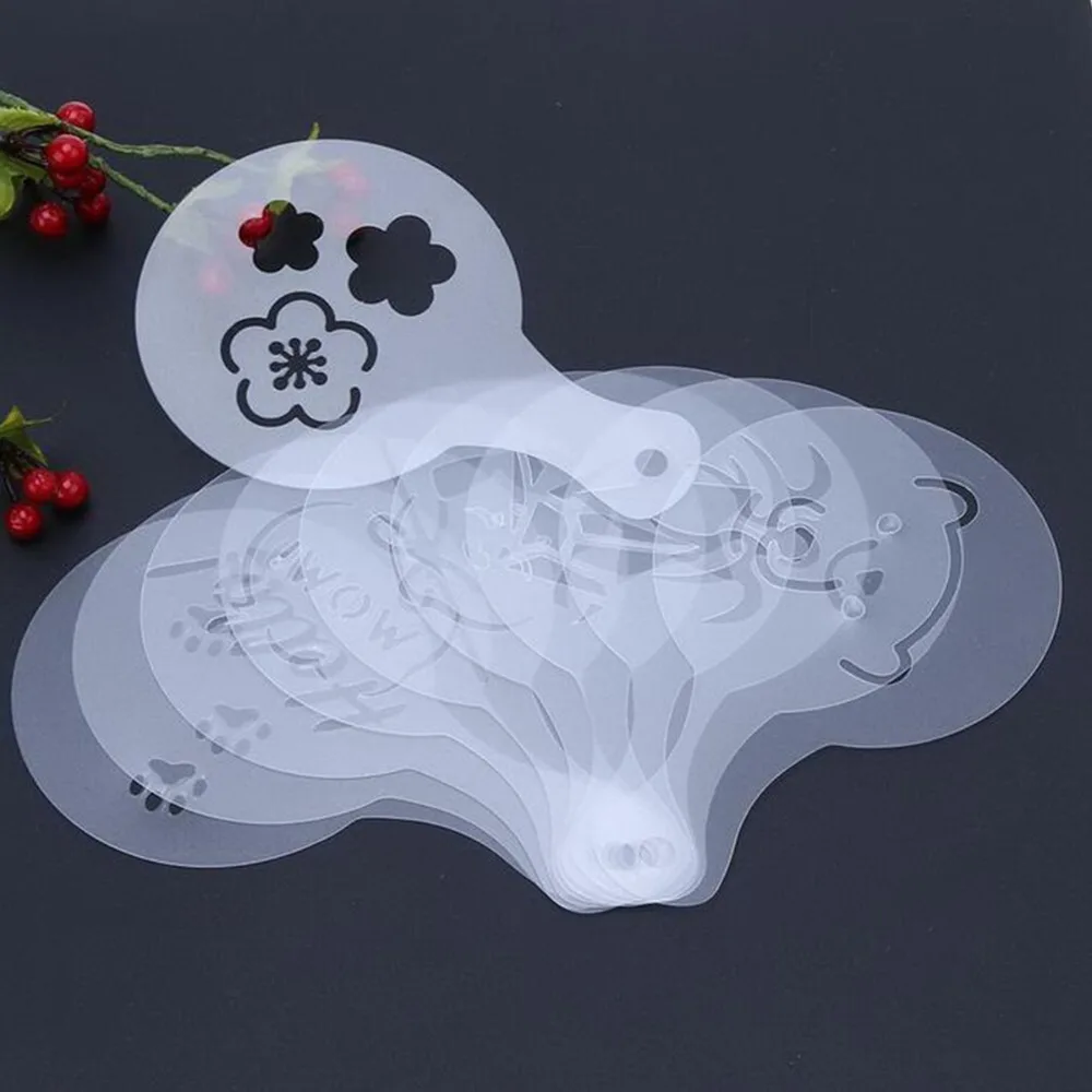 16 шт./компл. кафе пенный пульвелизатор шаблон бариста Трафареты инструментов для