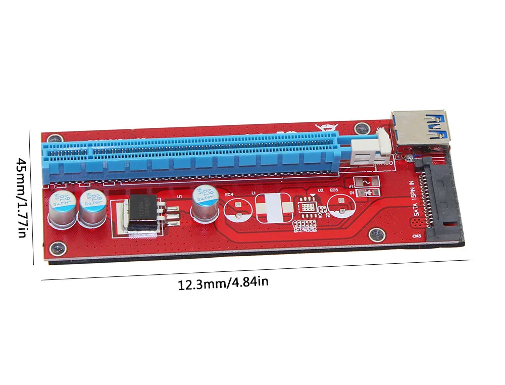 VER007S 0 6 M PCI E 1X to 16X Mini Pcie Райзер карта расширения Express адаптер с USB 3 кабель для