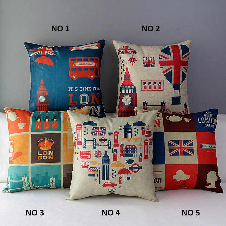 18 &quotпостельное белье из хлопка в английском стиле для подушек/Британский