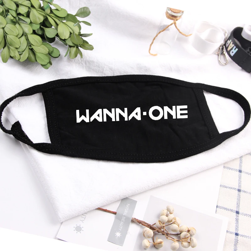 Type 2 Black Allkpoper KPOP Wanna One Masks маска для рта Kang Daniel LAI KUAN LIN YOON JI SEONG унисекс новая маска для лица из хлопка - Цвет: Type 2 Black