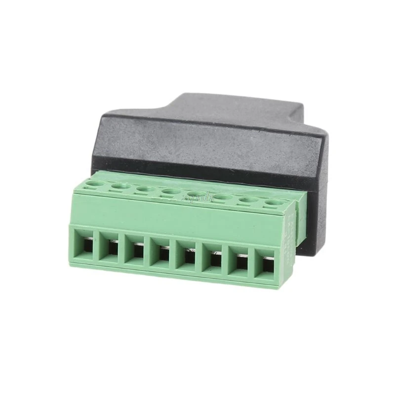RJ45 гнездо к винтовой клемме 8 Pin разъем Ethernet кабель удлинитель адаптер Прямая
