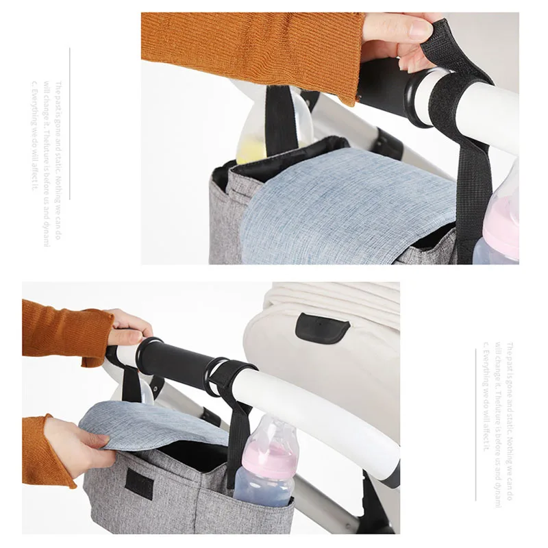 Baby Stroller Bag Diaper Bag Mama Baby Wheelchair Hanging Bag Carriage Buggy Pram Car Bottles Organizer Bag Stroller Accessories