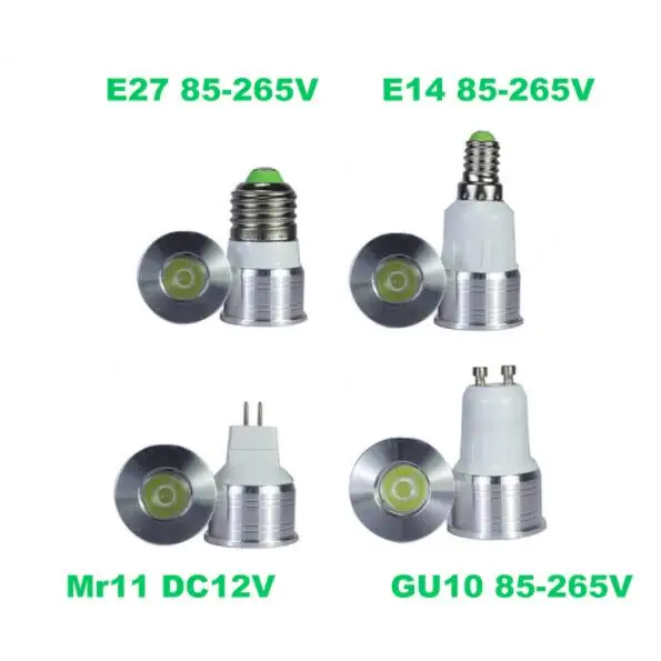 

MR11 LED Light Bulb 3W 12V 35mm Diameter Bright Mini Spotlight Bulb GU5.3 GU10 LED Lamps 220V 110V COB E27 E14