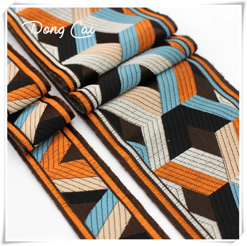 

Embroidery Ribbons for crafts Modern curtain lace splicing embroidered webbing jacquard woven ribbon etnicas 5yards/lot Width