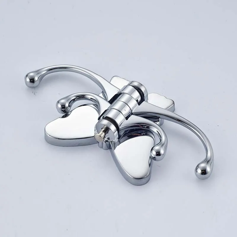 Настенные подвесные крючки для полотенец Crhome с полированной бабочкой ванной
