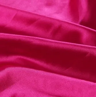 7 шт. ярко-розовые шелковые простыни комплекты постельного белья California King Queen