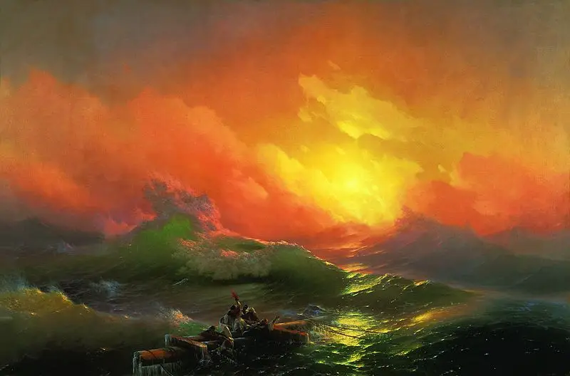 TOP ART # русский художник Иван иввазовский морской плащ 9/18 волна оригинальный принт