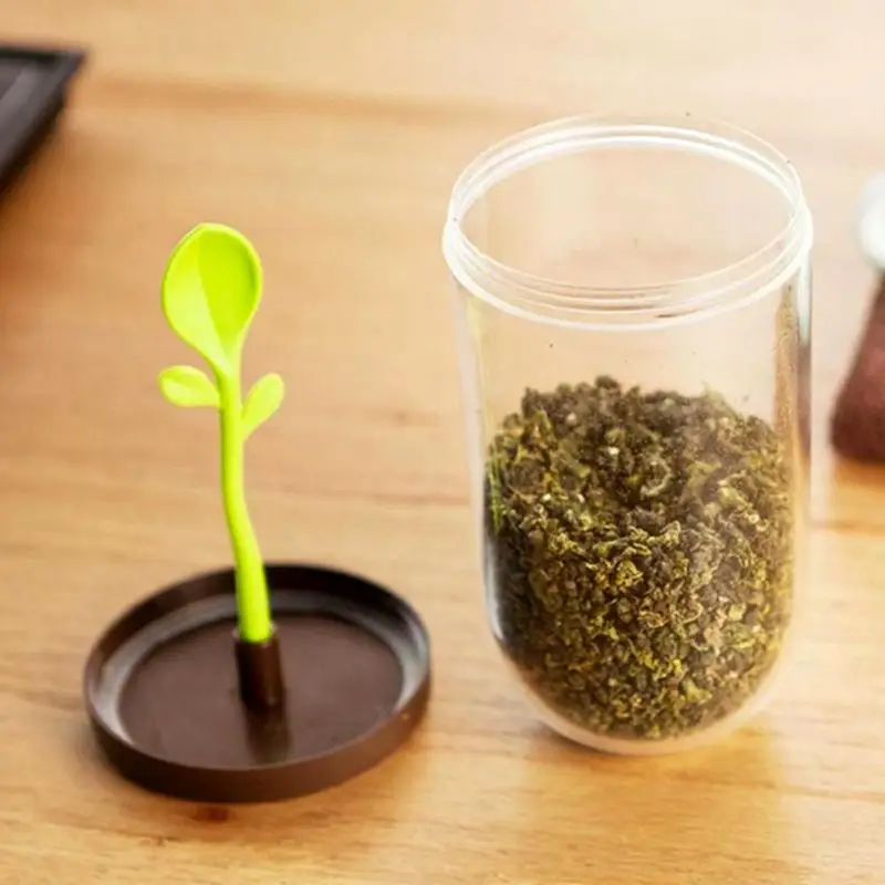 Tea Caddy Green Shoots Novelty Food Storage Tanks Seal Pot Sealed Tank Small YH-460106 | Дом и сад