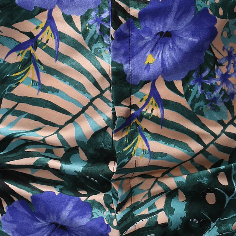 

Fashion Casual Short Sleeve Print Shirt Men 2019 Summer camisas hombre Leaf Flowers Hawaiian Beach Printed Shirts Male Tops