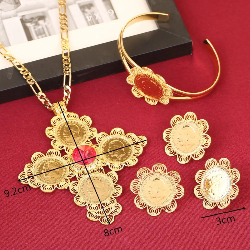 Новое поступление ювелирные наборы с монетами эфиопская золотая монета