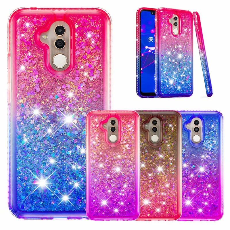 Чехол для телефона из ТПУ Huawei Y5 Prime Y6 2018 Mate 20 Lite Honor 7A Pro Enjoy 8E блестящий сыпучий