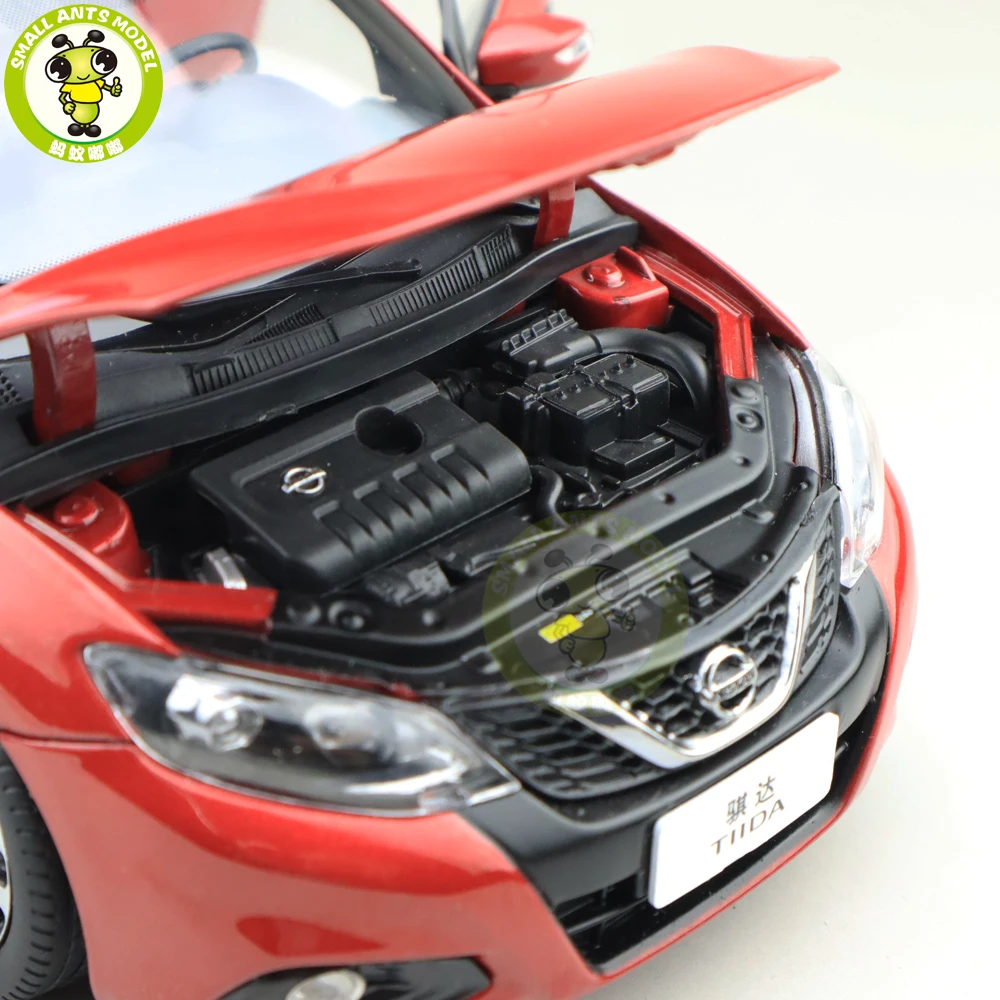 1/18 Nissan TIIDA литая под давлением Металлическая Модель автомобиля игрушки дети мальчик девочка подарок коллекция хобби красный