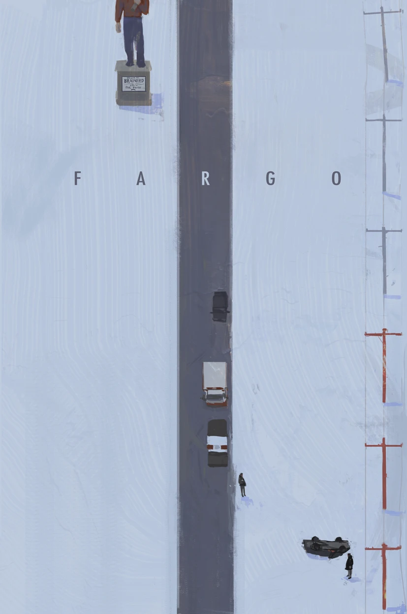 Минимализм Fargo 1996 американская кинопленка красивый ретро ВИНТАЖНЫЙ ПЛАКАТ холст