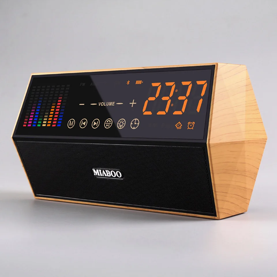 Maple Grain Деревянный НЧ-динамик классический ретро Bluetooth динамик 10 Вт громкий динамик Supprot TF карта AUX fm-радио светодиодный музыкальный Саундбар беспроводной - Цвет: Maple Grain