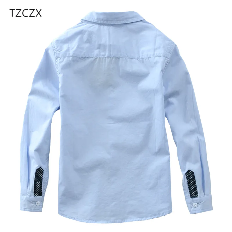 TZCZX/Лидер продаж; Детские рубашки в европейском и американском стиле; хлопок; однотонные Детские рубашки; одежда для От 4 до 12 лет