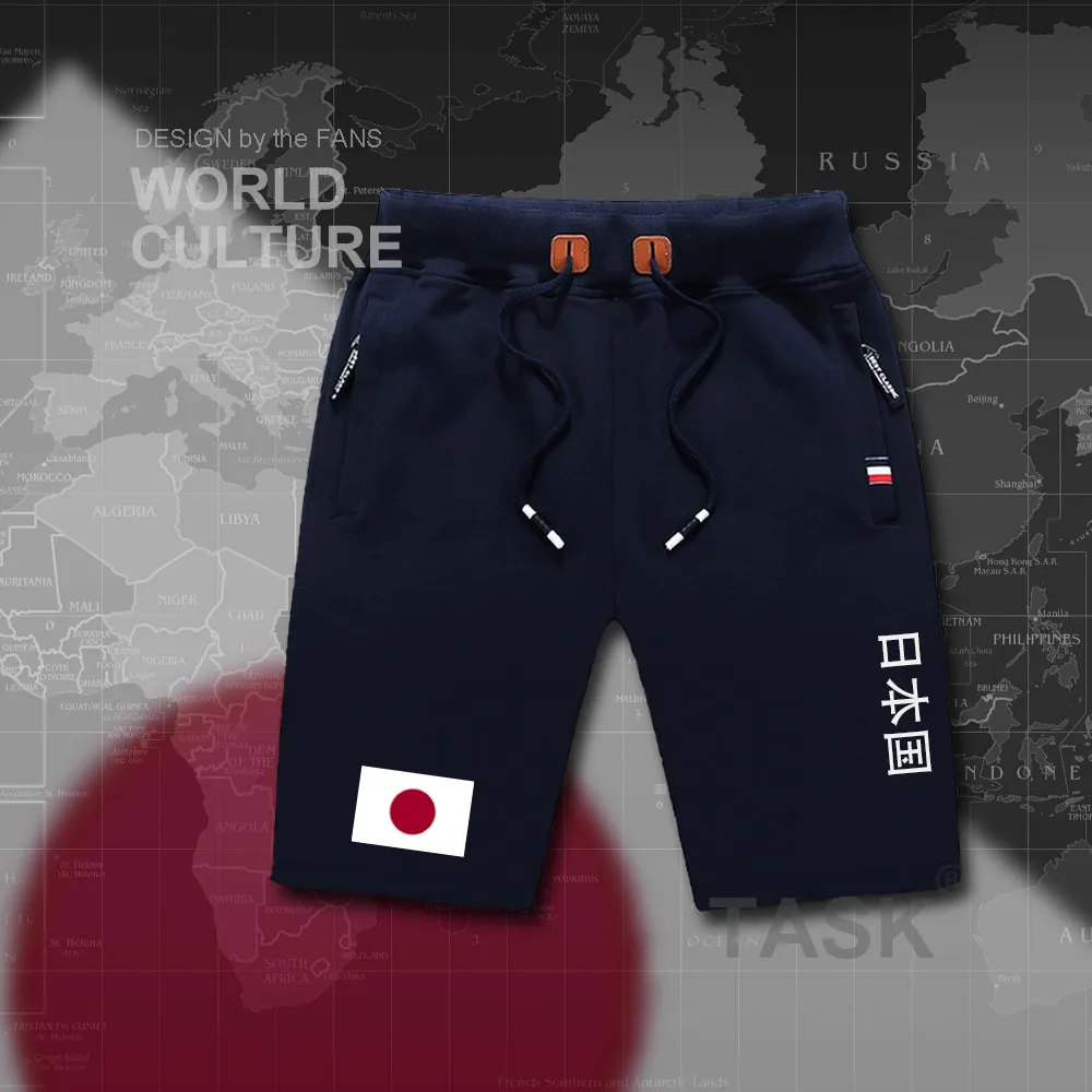 Японские мужские пляжные шорты Nippon, новинка, мужские пляжные шорты с флагом, для тренировок, на молнии, с карманом, для бодибилдинга,, JPN, японская страна, JP