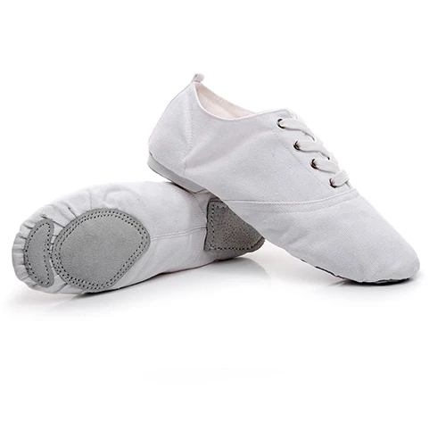 white Jazz Shoes 6 цветов; обувь для девочек в стиле джаз; парусиновая обувь для фитнеса; балетки; Танцевальная обувь; удобная дышащая обувь для детей и взрослых; низкая танцевальная обувь; тапочки - Цвет: white Jazz Shoes