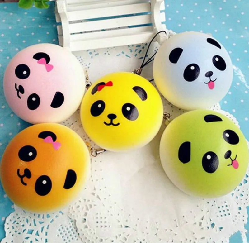 Mskwee 2 шт. 4 см медленно поднимающаяся гигантская панда сжимаемая игрушка милая