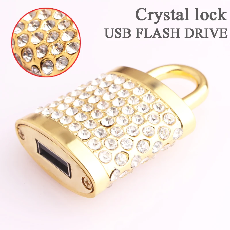 Кристальный замок USB флеш накопитель флешка 2 0 Флешка 4G 8G карта 16G 32G памяти