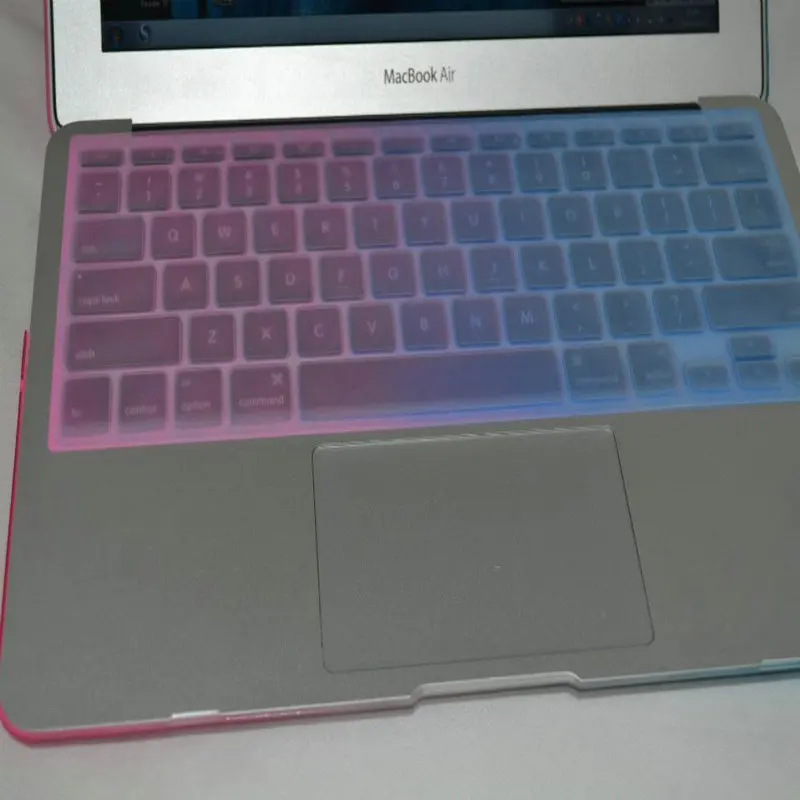 2015 США цвета радуги силиконовый защита для клавиатуры ноутбука пленка Macbook Air Pro