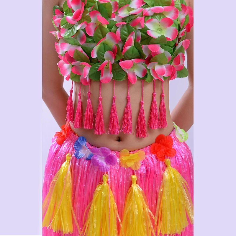8 шт./компл. 60/80 см Женская утолщенная юбка hula Высококачественная Гавайская