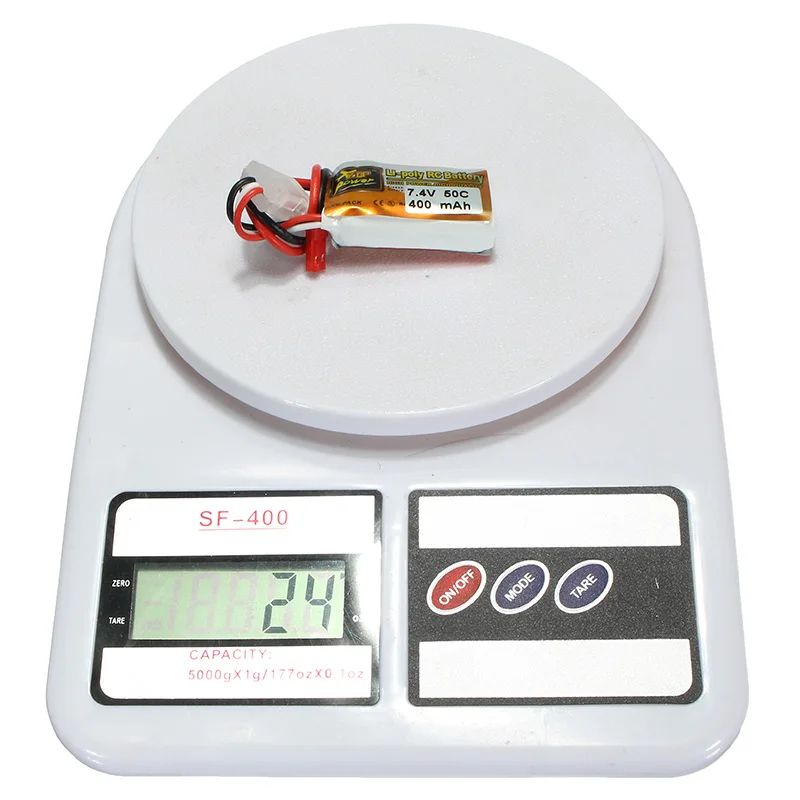 Перезаряжаемый ZOP Power 7 4 V 400 mAh 2 S 50C Lipo Батарея JST Разъем для RC Мультикоптер