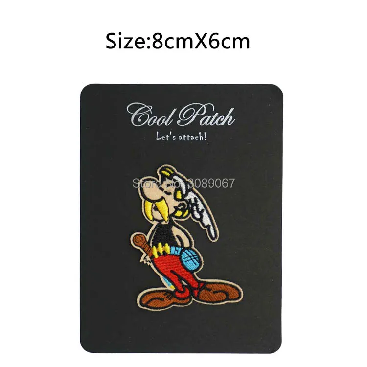 3 &quotАстерикс комиксов ТВ серии фильмов Форма Аппликация в стиле рокабилли