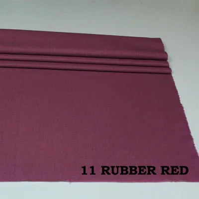11 rubber red Хлопок/лен ткани темно-красный фиолетовый оливковый зеленый коричневый верблюд сплошной цвет для DIY Декор Одежда Платье подушки ручной работы Текстиль - Цвет: 11 rubber red