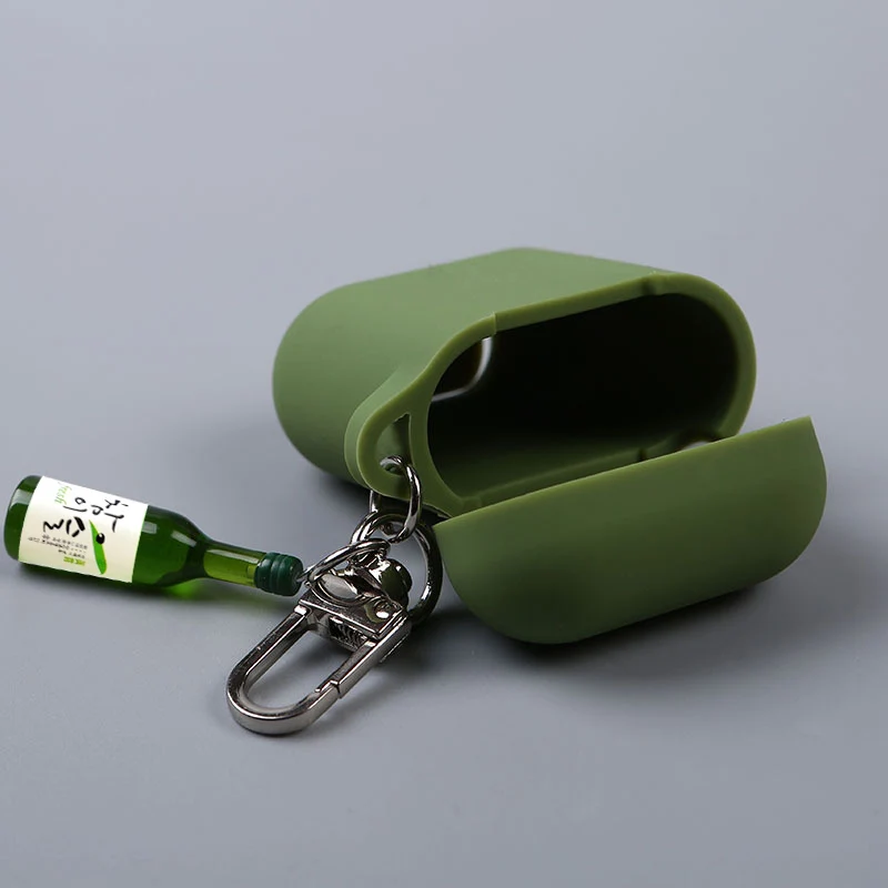 Корейский liquor Bluetooth чехол для наушников Аксессуары для airpods защитная сумка анти-потеря ремень мультфильм DIY силиконовый чехол для девочек