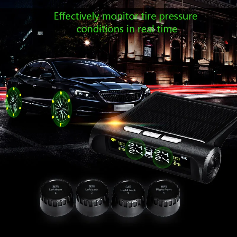 KEELEAD TPMS шины Давление мониторинга Системы Солнечный Мощность зарядки цифровой