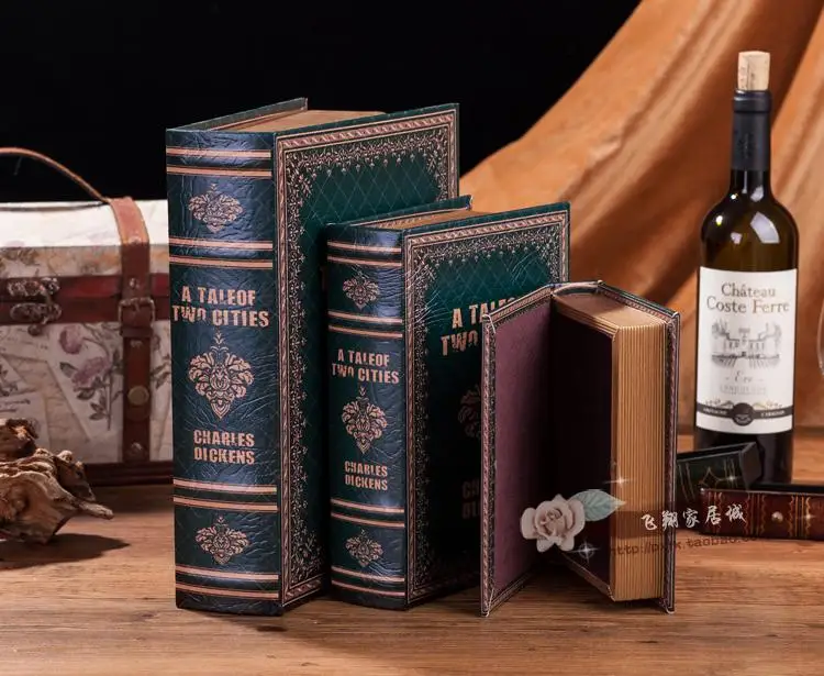 Европейские современные ретро книги поддельные книжный шкаф украшение