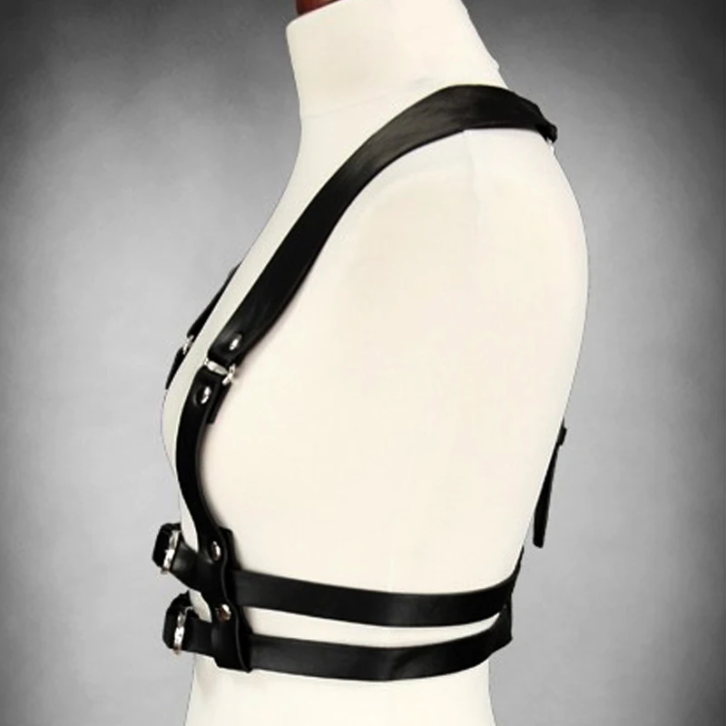 

2020 brand leather punk belts for women Metal popular leather suspenders Corset female Harness slimming Waist straps Rivet Belt