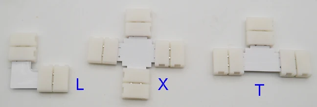 5 компл. L T X форма 2pin 3pin 4pin 5pin 6pin светодиодный разъем для подключения угловой правый угол 5050 SMD RGB RGBW 3528 2812 Светодиодная лента
